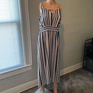 Maurice’s High-low striped maxi dress